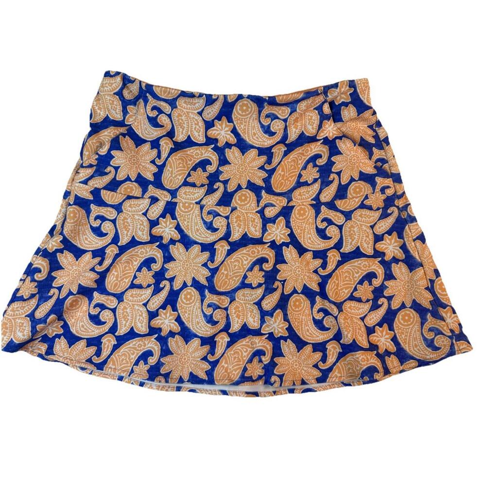Polo Ralph Lauren Womens Golf Skirt Blue Label Orange & Blue Small Pickleball